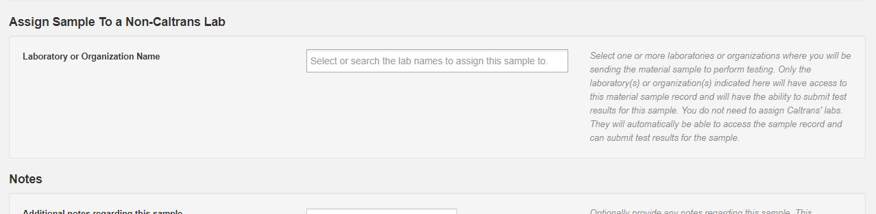 Assign to a testing lab